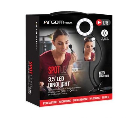 ANILLO DE LUZ LED SPOTLIGHT 9300 DE 3,5" ARG-LP-9300BK