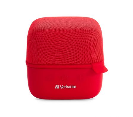 PARLANTE VERBATIM 70225 CUBE BLUETOOTH ROJO
