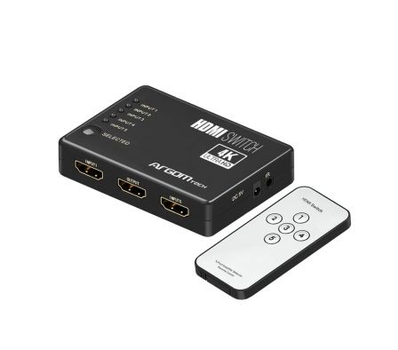 SWITCH ARG-AV-5125 5 PUERTOS HDMI 4K HD